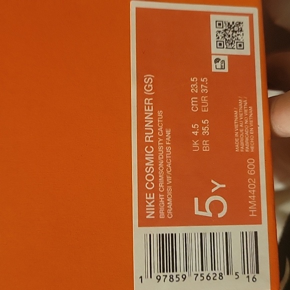 Nike Kids' Orange and Blue Sneakers - Picture 5 of 6